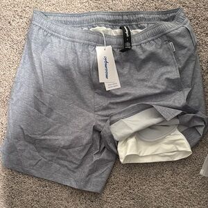 Men's Athletic Shorts in Gray by Macmagic
